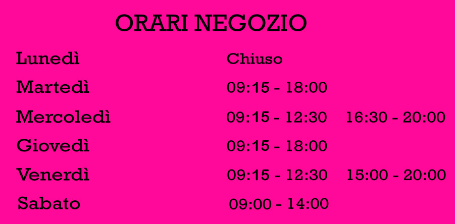 Orari Negozio orari